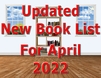 Interior, 2 windows, Bookshelf, Text: Updated New Book List For April 2022